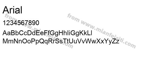 arial字体免费图标