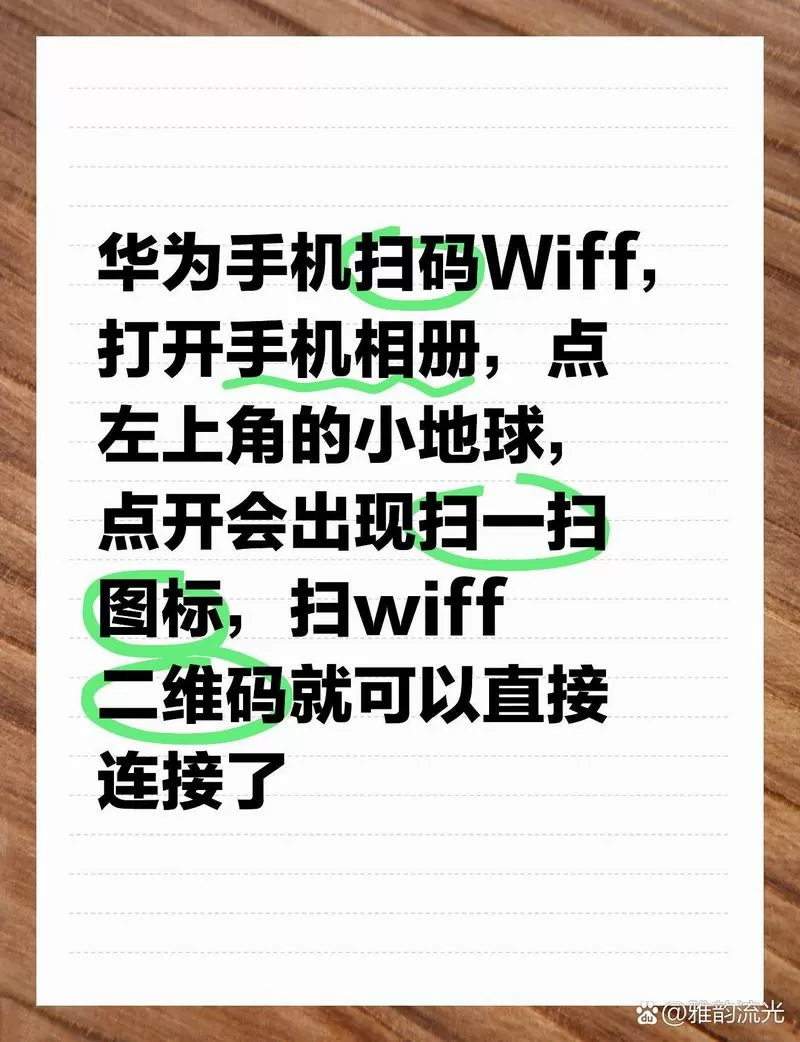 华为手机扫一扫链接WIFI图标